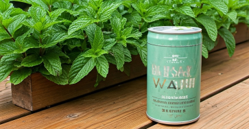 DIY Deck Wash with Mint from the Garden