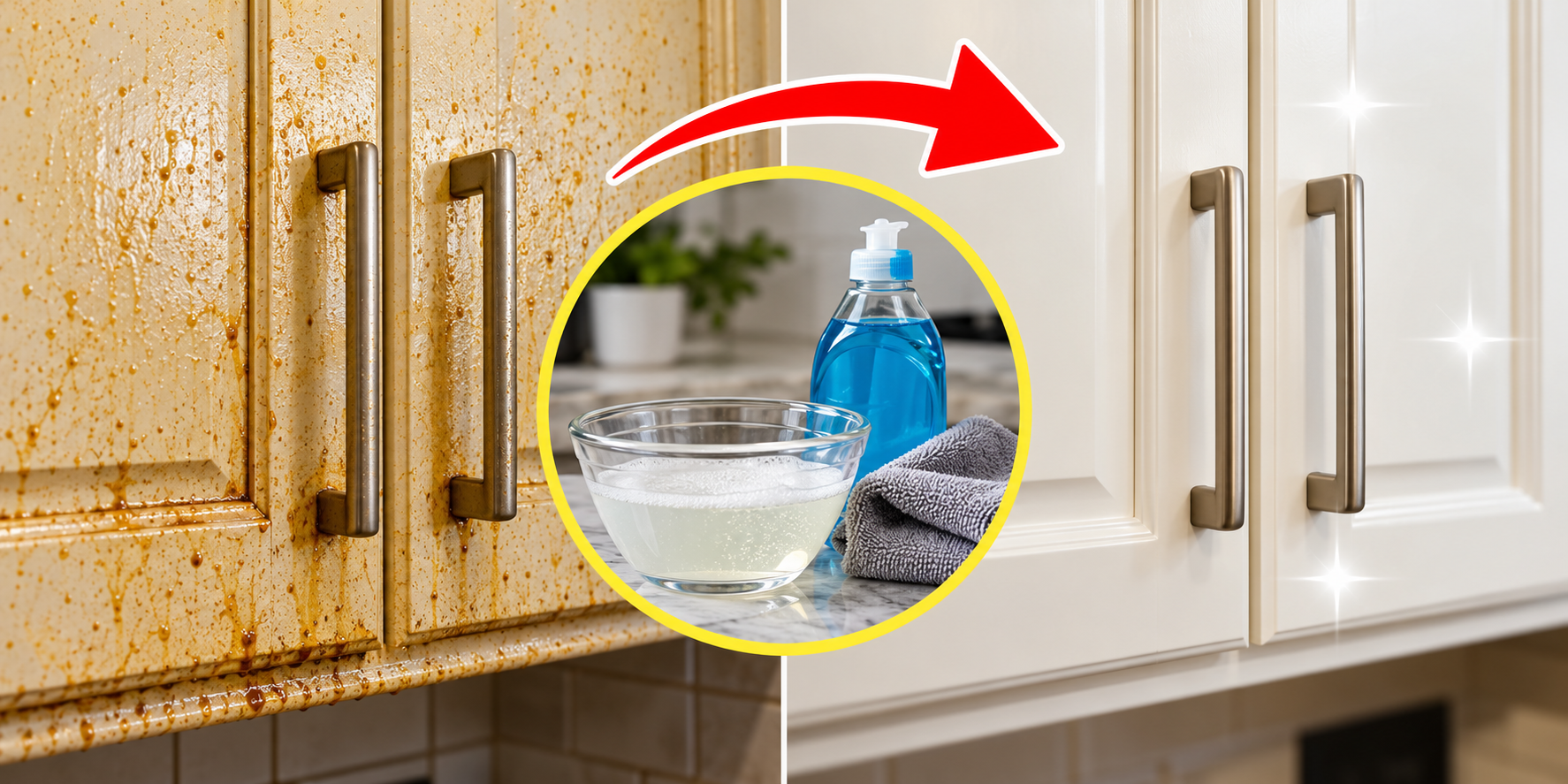 How to Clean Greasy Kitchen Cabinets Without Scrubbing
